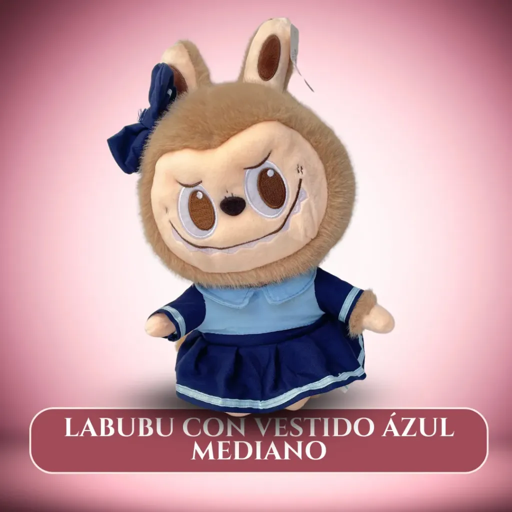 LABUBU CON VESTIDO AZUL MEDIANO